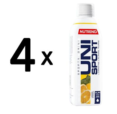 4 x Nutrend Unisport, Lemon - 500 ml