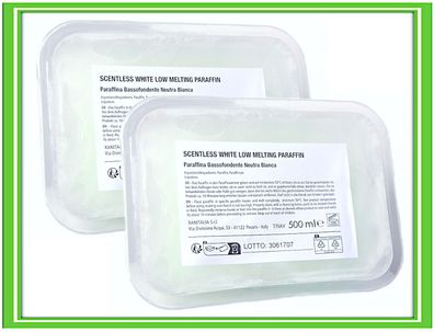Paraffinwachs Paraffinbad Paraffinblock Set 2 x 500ml Neutral |€10,50 | kg