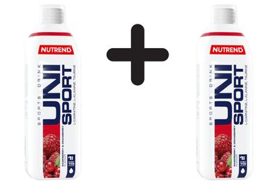 2 x Nutrend Unisport, Raspberry & Cranberry - 1000 ml