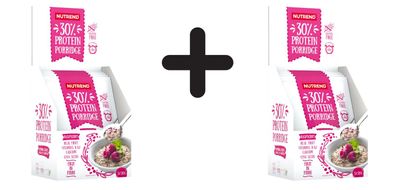 2 x Nutrend 30% Protein Porridge, Raspberry - 5 x 50g