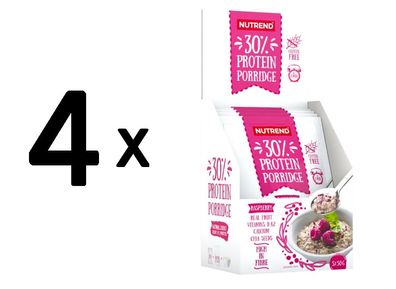 4 x Nutrend 30% Protein Porridge, Raspberry - 5 x 50g