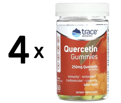 4 x Trace Minerals Quercetin Gummies, 250mg - 60 gummies