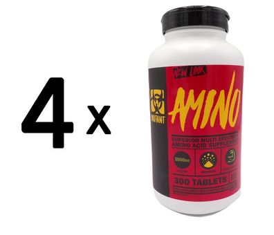 4 x Mutant Mutant Amino - 300 tabs