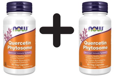 2 x NOW Foods Quercetin Phytosome - 90 vcaps
