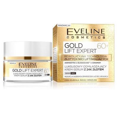 Eveline Gold Liftexpert luxurioese Anti-Aging-Creme-Serum fuer Tag und Nacht mit 2