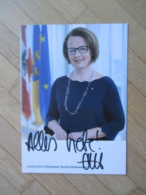 ÖVP Politikerin Mag. Christiane Teschl-Hofmeister - handsigniertes Autogramm!!!