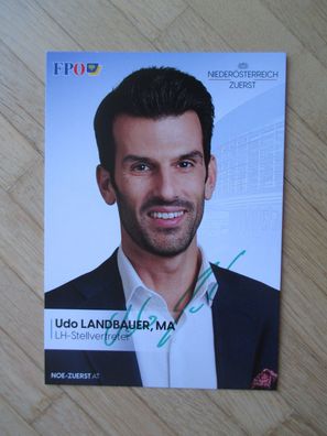 Österreich FPÖ Politiker Udo Landbauer - handsigniertes Autogramm!!!