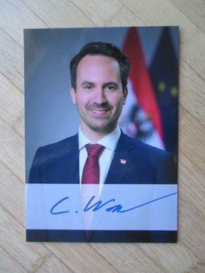 Österreich Bundesminister NEOS Christoph Wiederkehr - handsigniertes Autogramm!!!