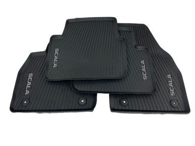 OEM Skoda Gummimatten Fussmatten Scala schwarz Kamiq NW1 mit Logo vorne hinten