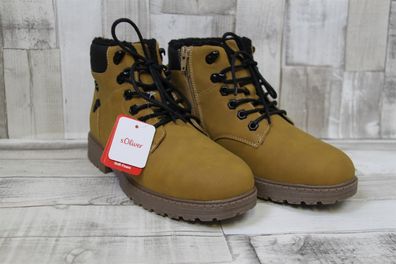 s. Oliver Knöchelschnürschuh hellbraun mit Reißverschluß