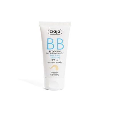 Ziaja BB Creme fuer unreine fettige und Mischhaut, Farbton Natuerlich, 50 ml