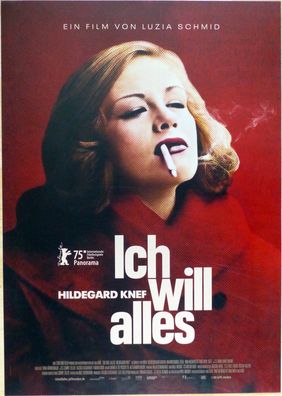 Ich will alles. Hildegard Knef - Original Kinoplakat A1 - Doku - Filmposter