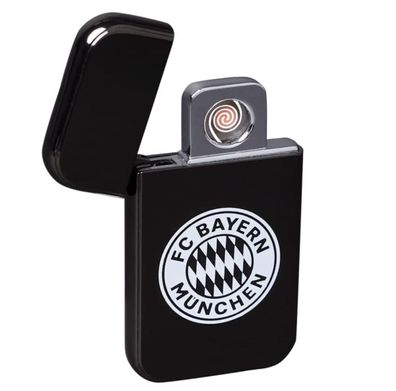FC Bayern München USB-Feuerzeug Schwarz aufladbar ohne Flamme