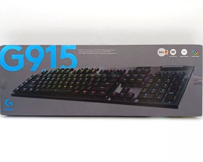 Logitech G915 Lightspeed Gaming Tastatur Schwarz- QWERTZ DE OHNE USB-EMPFÄNGER