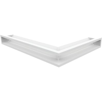 Eck-Lüftungsgitter LUFT links 76,6x54,7x9 weiß Slim