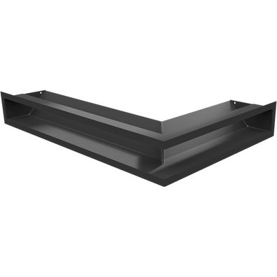 Eck-Lüftungsgitter LUFT links 60x40x9 schwarz Slim