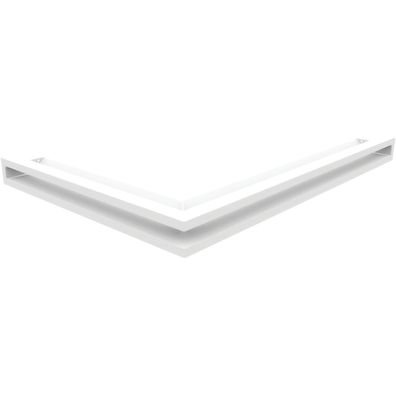Eck-Lüftungsgitter LUFT rechts 54,7x76,6x6 weiß Slim