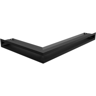 Eck-Lüftungsgitter LUFT rechts 40x60x6 schwarz Slim