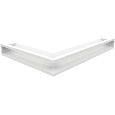 Eck-Lüftungsgitter LUFT rechts 54,7x76,6x9 weiß Slim
