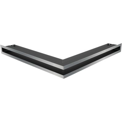 Eck-Lüftungsgitter LUFT 56x56x6 Edelstahl Slim