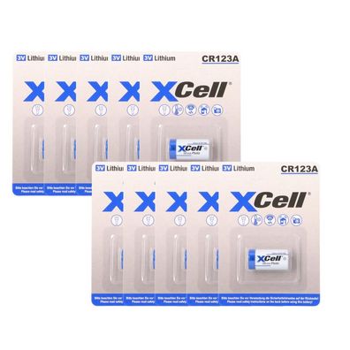 10x XCell CR123A 2/3A Lithium Batterie – 1500 mAh für Ihre Geräte