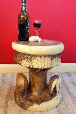 Holz Beistelltisch TATAI Holz Elefanten Tisch Suarholz Holz Elefant Thailand