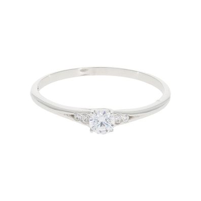 JuwelmaLux Ring 333/000 (8 Karat) Weißgold synth. Zirkonia JL39-07-0016