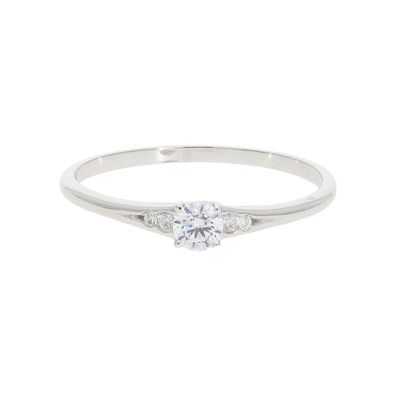 JuwelmaLux Ring 333/000 (8 Karat) Weißgold synth. Zirkonia JL39-07-0419