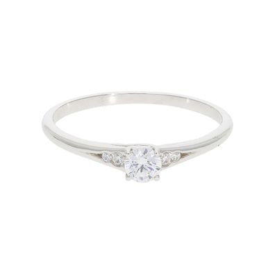 JuwelmaLux Ring 333/000 (8 Karat) Weißgold synth. Zirkonia JL39-07-0017