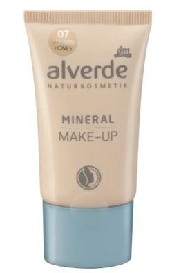Alverde Naturkosmetik Foundation, Goldener Honig 07, 30ml - samtig-mattes Finish