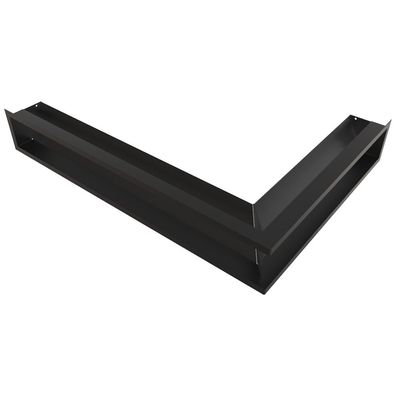 Eck-Lüftungsgitter LUFT links 76,6x54,7x12 schwarz Slim