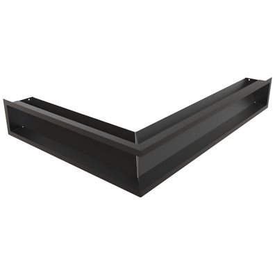Eck-Lüftungsgitter LUFT rechts 54,7x76,6x12 schwarz Slim