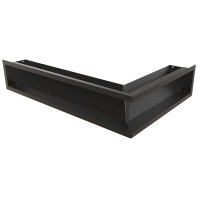 Eck-Lüftungsgitter LUFT links 60x40x12 schwarz Slim