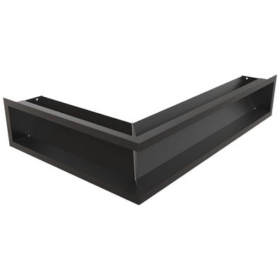 Eck-Lüftungsgitter LUFT rechts 40x60x12 schwarz Slim