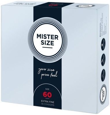 Exklusive Premium-Kondome 60mm breit - 36er Packung, Hautfreundlich & Extra Breit - M