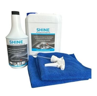 Unikum SHINE Sprühglanzversiegelung SET 5 Liter + 1 Liter Sprühflasche inkl. 2x