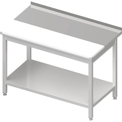 Gastronomie Stalgast Arbeitstisch mit Grundboden, 1300x700x850 mm, mit bündig