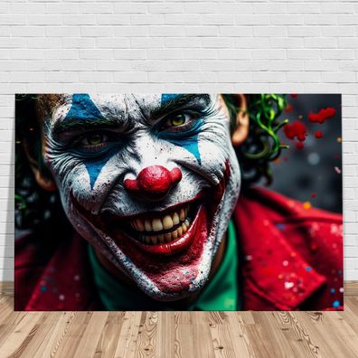 Abstrakte Joker - Batman Pop-Art Bild Kunst, Wandbild Leinwand, Acrylglas, Poster Nr3