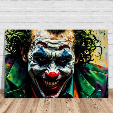 Abstrakte Joker - Batman Pop-Art Bild Kunst, Wandbild Leinwand, Acrylglas, Poster Nr8
