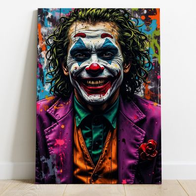 Abstrakte Joker - Batman Pop-Art Bild Kunst, Wandbild Leinwand, Acrylglas, Poster Nr9