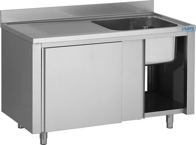 Saro SARO Spülschrank, Schiebetüren, 1400mm, 1 Becken rechts