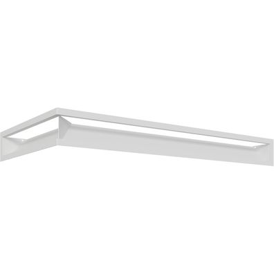 Eck-Lüftungsgitter LUFT rechts 40x80x9 weiß Slim