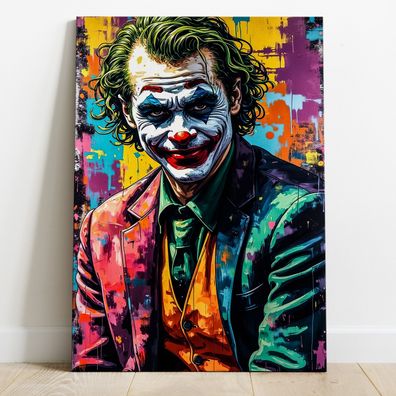 Abstrakte Joker Batman Pop-Art Bild Kunst, Wandbild Leinwand, Acrylglas, Poster Nr11