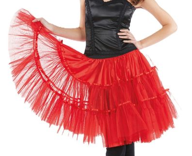 Petticoat rot Tüllrock Kostüm Unterrock Tutu Karnevalsrock Karneval Fasching
