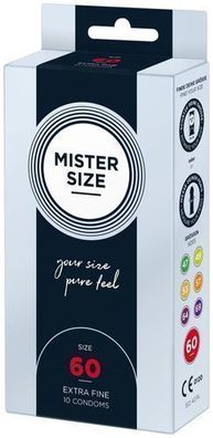 Mister Size Premium Kondome, 60 mm, extra breit, 10 Stueck - Hochwertiger Schutz