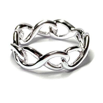 Ring 925 Unendlichkeitsachten umlaufend massiv #50