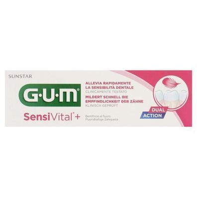 Sunstar GUM SensiVital Zahnpasta, 75 ml - Fuer Empfindliche Zaehne