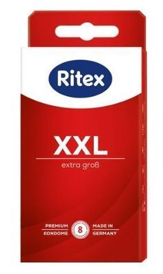 Ritex XXL Extra Grosse Kondome, 8er Pack - Premium Praeservative fuer aussergewoehnli