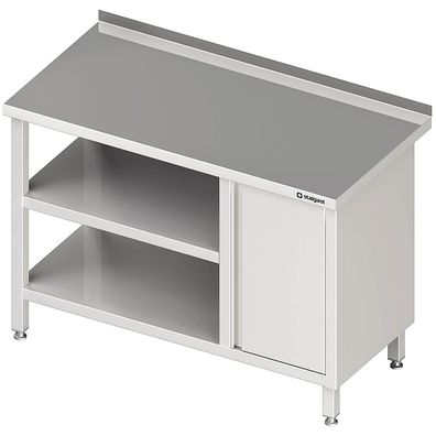 Gastronomie Stalgast Arbeitstisch mit Grund- und Zwischenboden, 1100x700x850 mm,