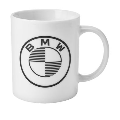 BMW Porzellan Kaffeetasse 300ml Weiß Schwarz mit Logo Kaffeebecher, Teetassen